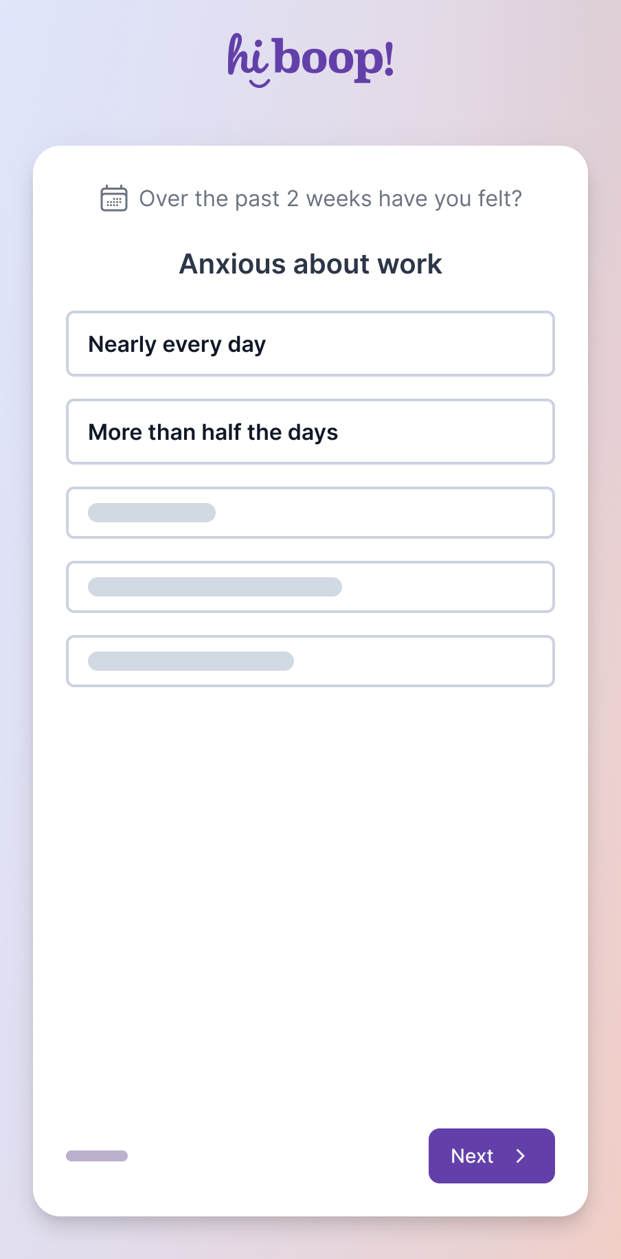 HiBoop mobile assessment